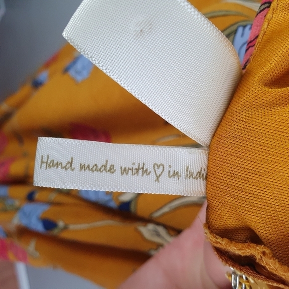 JAPANA‎ Maxi Dress Open Back Floral Gold/Pinks/Blues Women's Size S - Picture 9 of 12